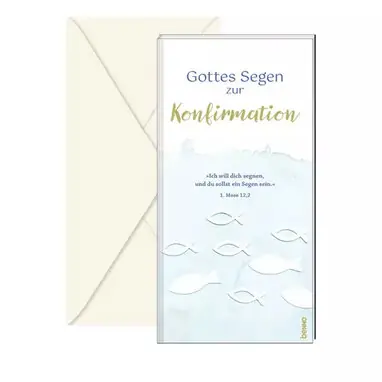 Geschenkheft »Gottes Segen zur Konfirmation« mit passendem Umschlag