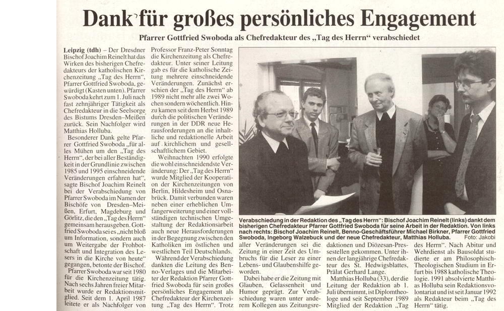 TAG DES HERRN, Ausgabe 27, 2. Juli 1995 / Foto: Holger Jakobi